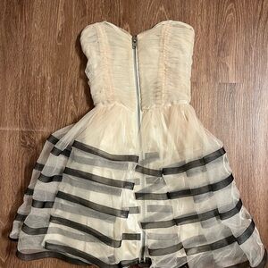 Betsey Johnson Cream and Black Mini Dress